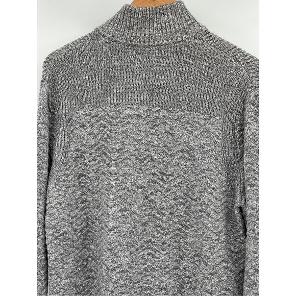 Banana Republic Cardigan Sweater Men Large Gray Button Down Mock‎ Neck Knit - Picture 8 of 13